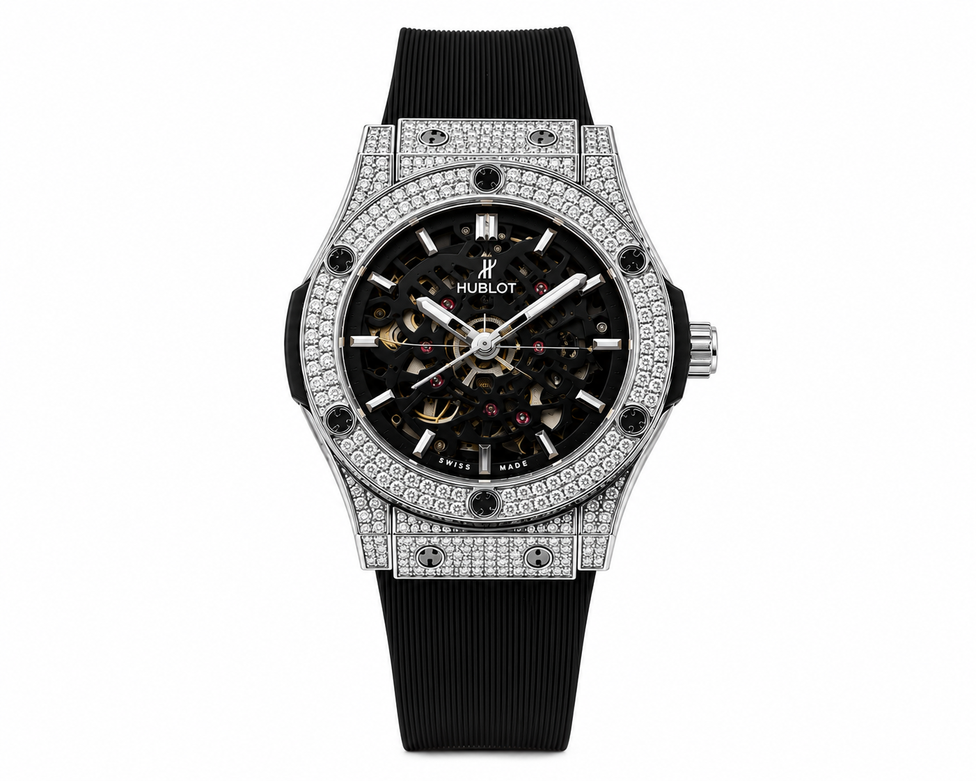 Skeleton Diamond-Style Luxury Watch