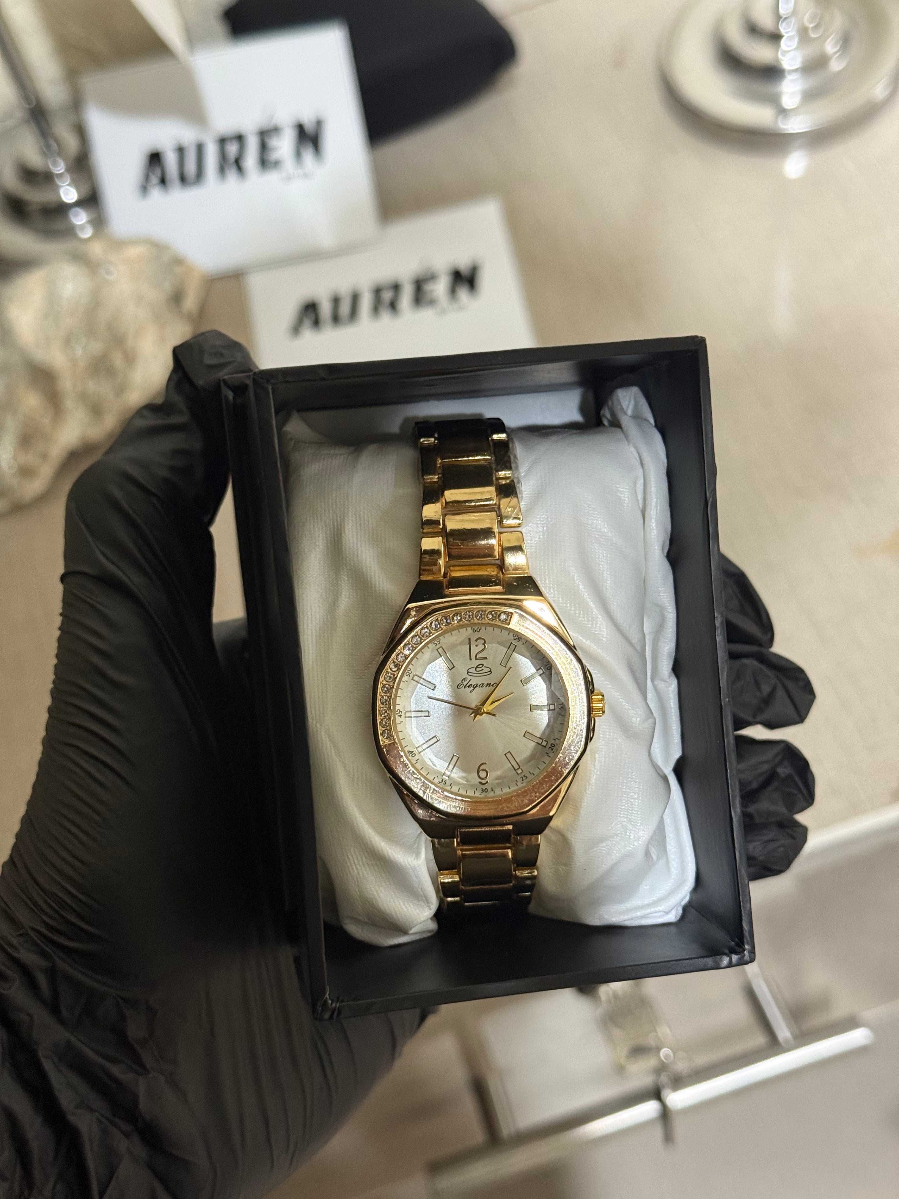 Elegance Gold Stone model ladies watch