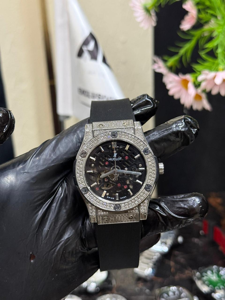 Skeleton Diamond-Style Luxury Watch