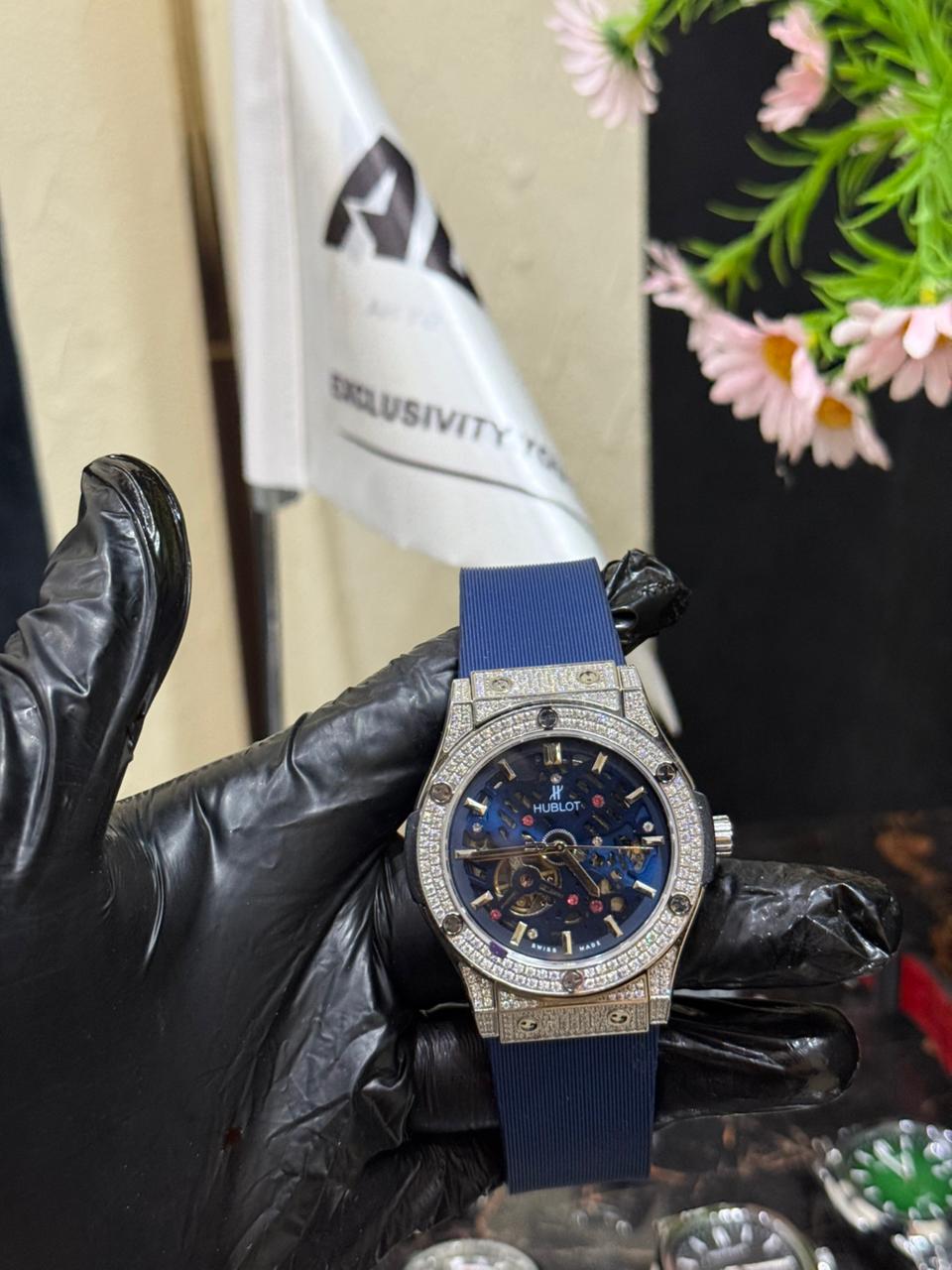 Skeleton Diamond-Style Luxury Watch